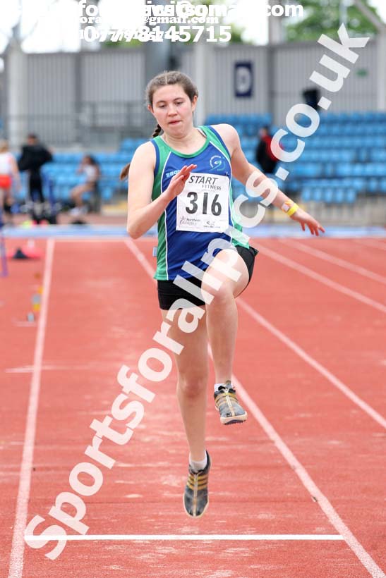 Womens under-20s triple jump, Northern Senior and Under-20s Champs., SportsCity, Manchester. Photo: David T. Hewitson/Sports for All Pics